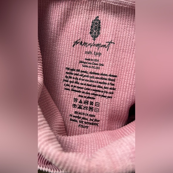 Free People Movement, Pink Ruffled Strap Crop Top, XS/S - Picture 5 of 5